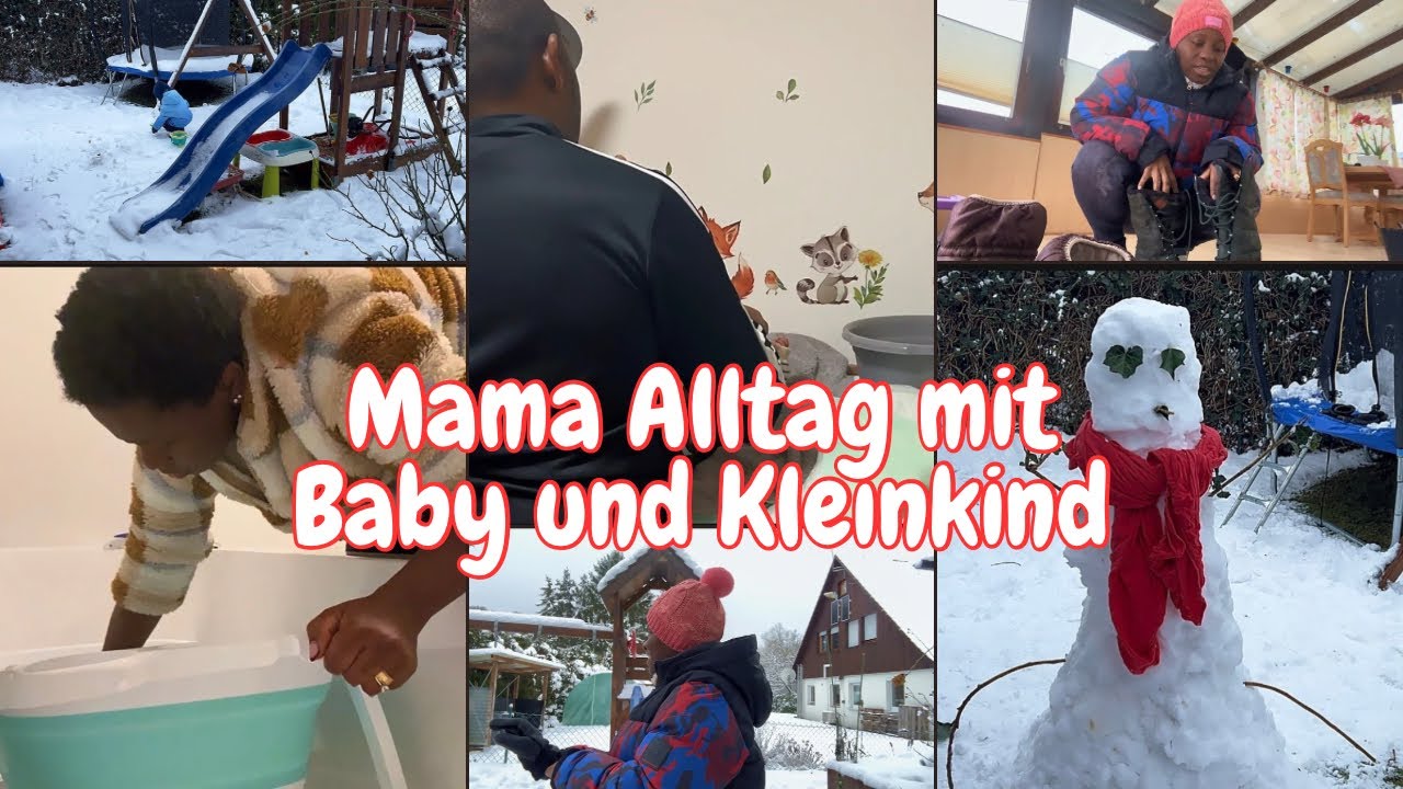 Vlog🇩🇪Mama Alltag mit Neugeborenem Baby, Schneetag, Haushalt, Kochen, PUTZMOTIVATION, Wäsche waschen