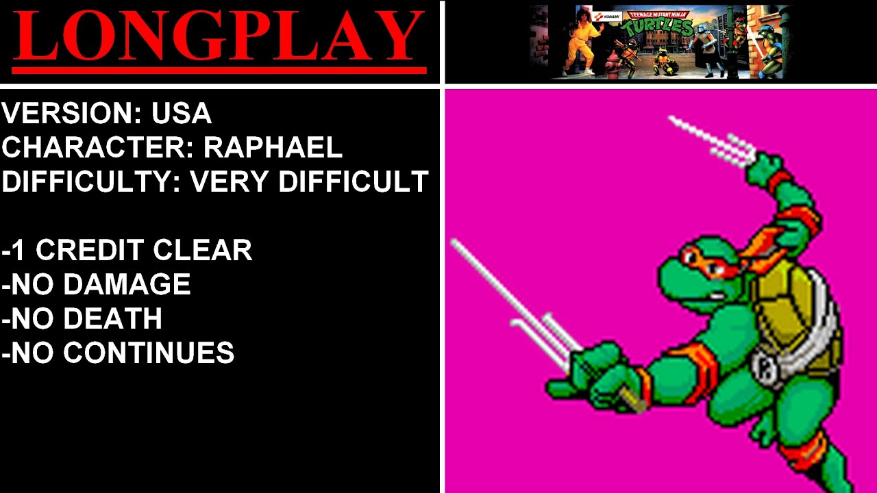 Teenage Mutant Ninja Turtles [USA] (Arcade) - (Longplay | Raphael | Very Difficult)