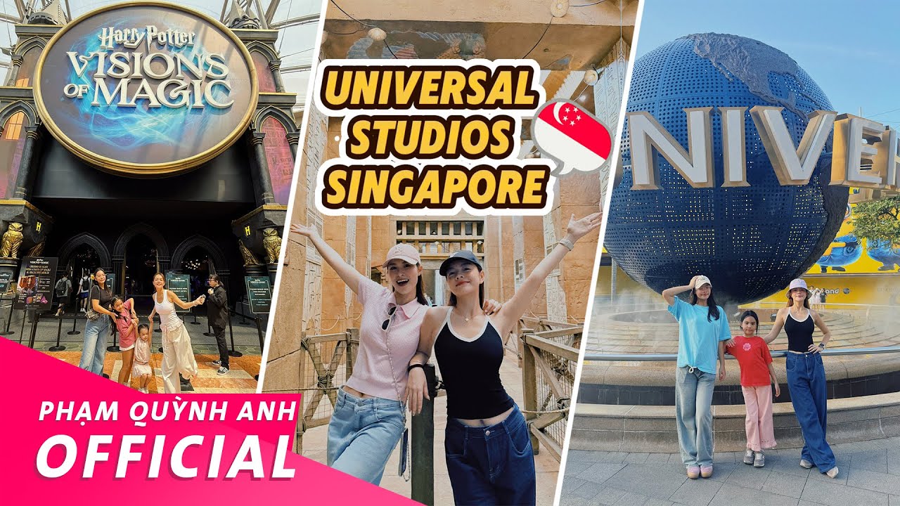 Cả nhà Phạm Quỳnh Anh lạc vào thế giới phép thuật và phim ảnh ở Universal Studios