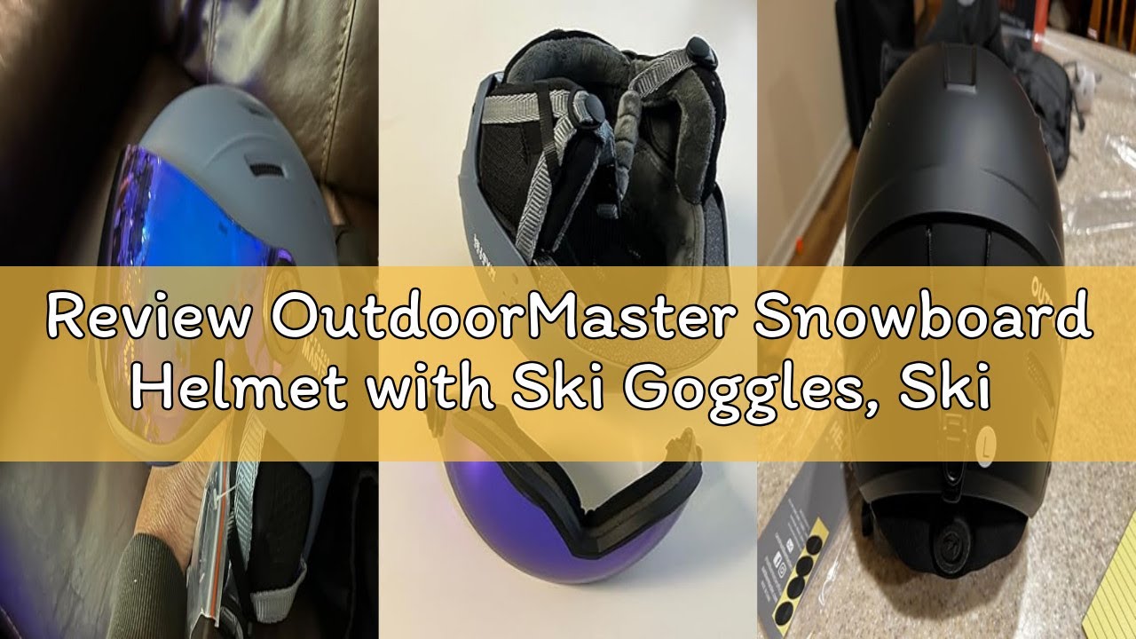 Review OutdoorMaster Snowboard Helmet with Ski Goggles, Ski Helmet and 2-in-1 Visor Detachable Goggl