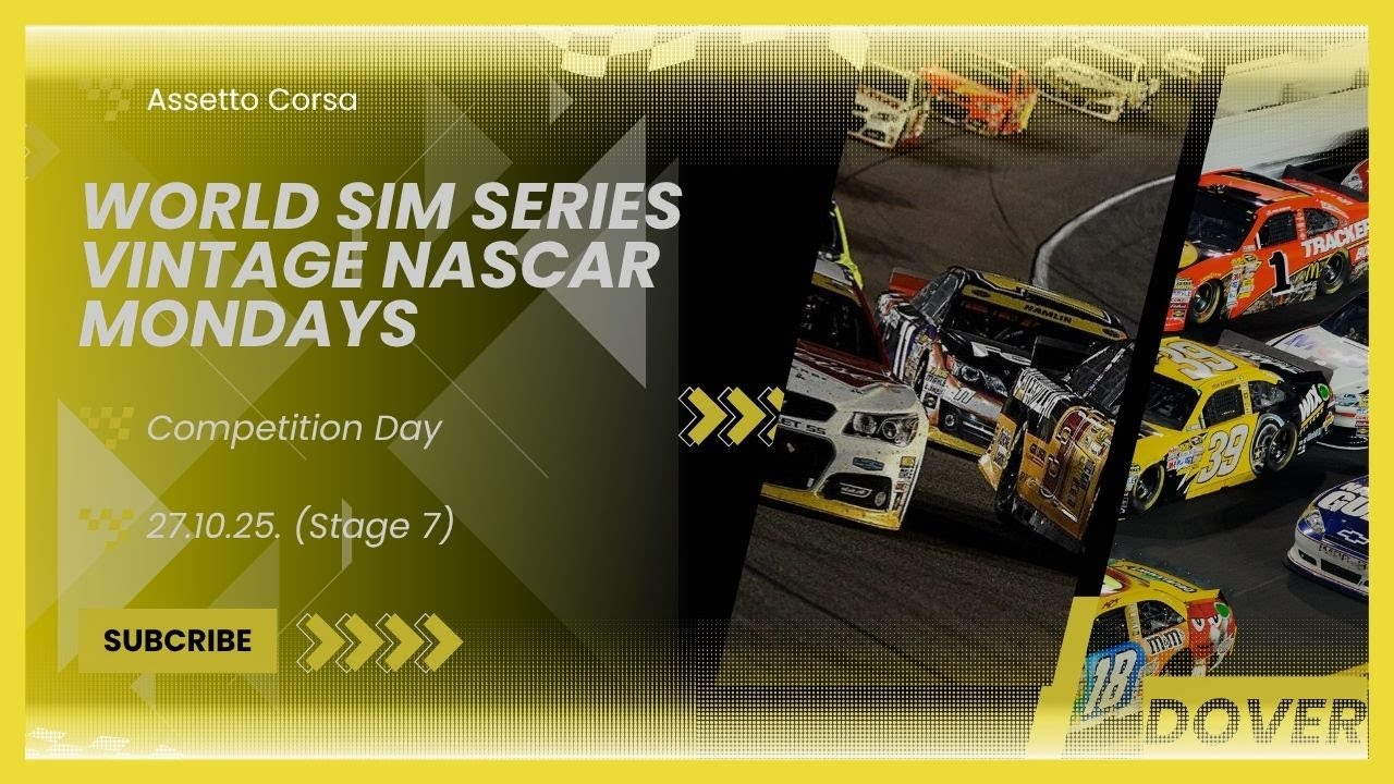 27.10.2025. Competition Day in Assetto Corsa / Vintage Nascar Mondays (Stage 7)