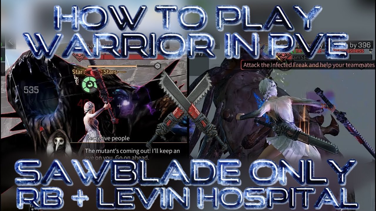 Lifeafter How is Warrior in PVE? SAWBLADE ONLY Damage Test in Levin Hospital, Black Mire
