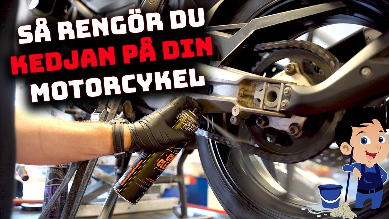 Motorcykelkedja - Så rengör du!
