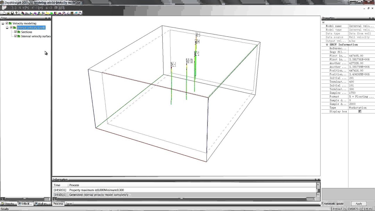 Velocity modeling by well dataV2 2 0