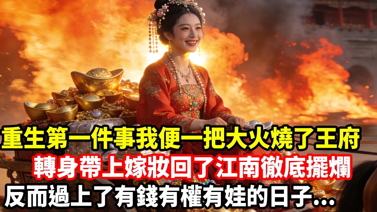 重生第一件事我便一把大火燒了王府，轉身帶上嫁妝回了江南徹底擺爛，反而過上了有錢有權有娃的日子......