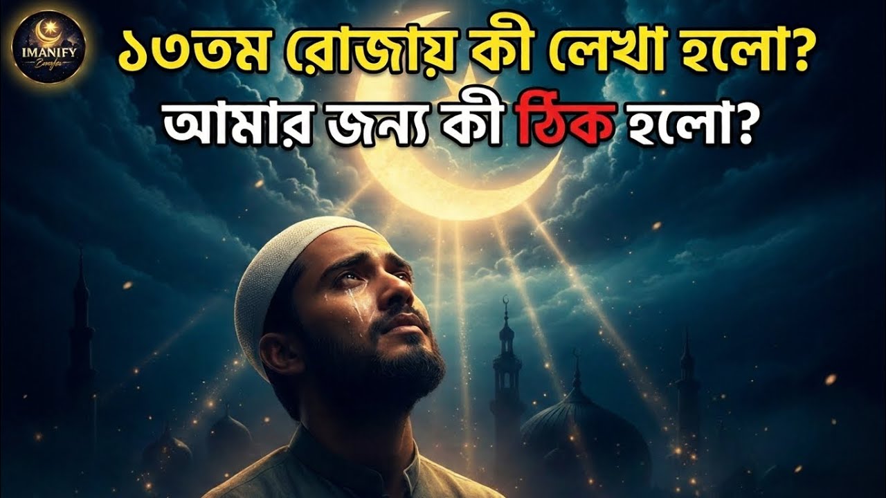 ১৩তম রোজায় আপনার নামে কী লেখা হলো? 🌙 | আজ নিজের হিসাব নিন