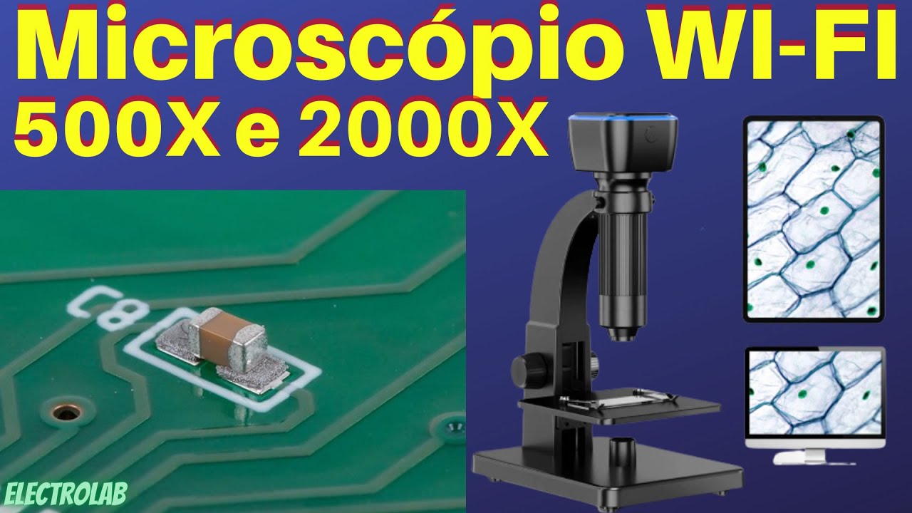 Microscópio MT315W 500X / 2000X para bancada SMD WI-FI!