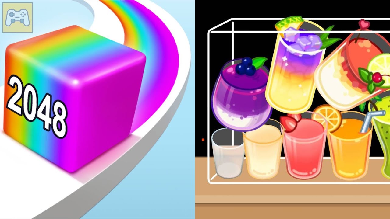 Jelly Run 2048 vs Merge Fruit Juice ✦ ASMR Gameplay Android iOS • 2048 Number Merge Drop Games