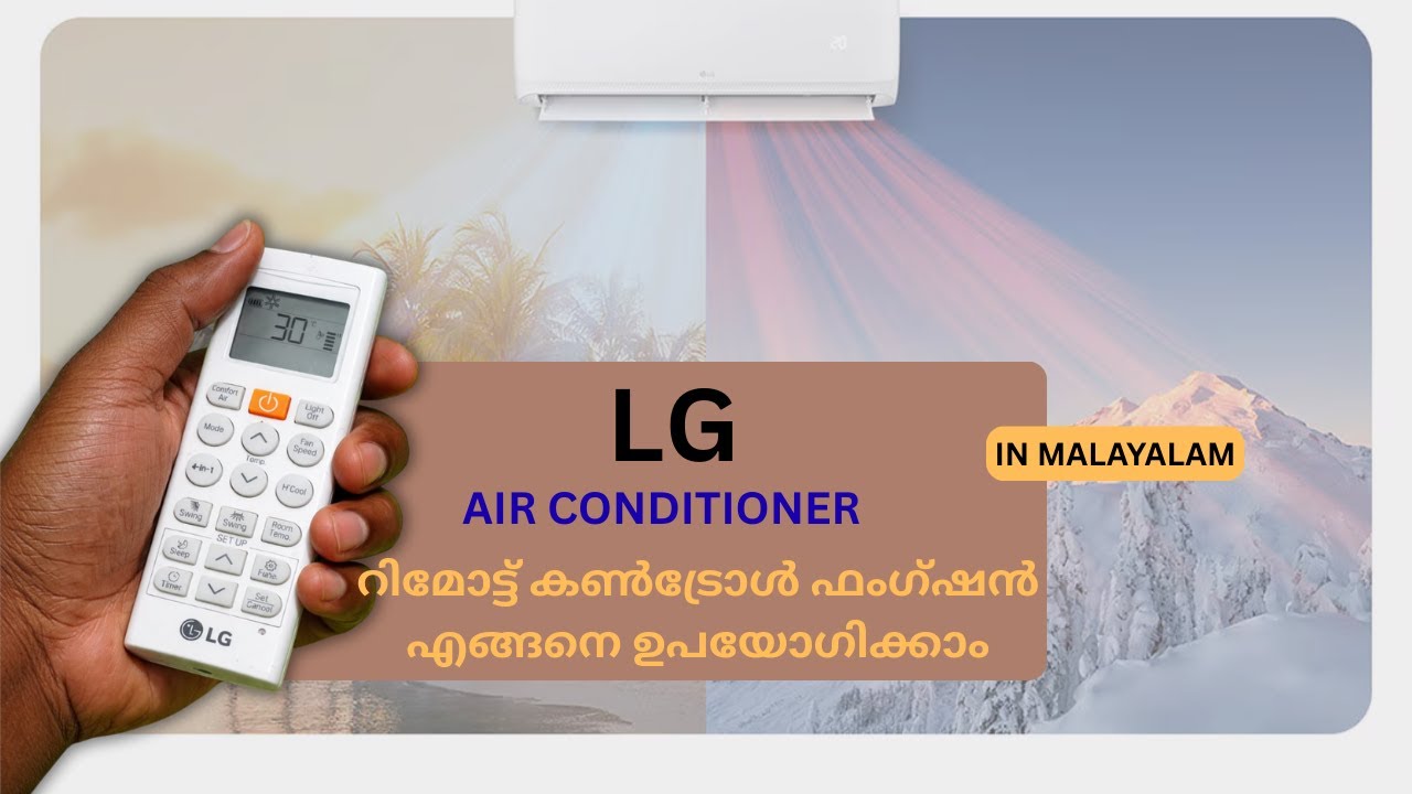 LG Dual Inverter AC Remote Demo Malayalam | Full Button Explanation