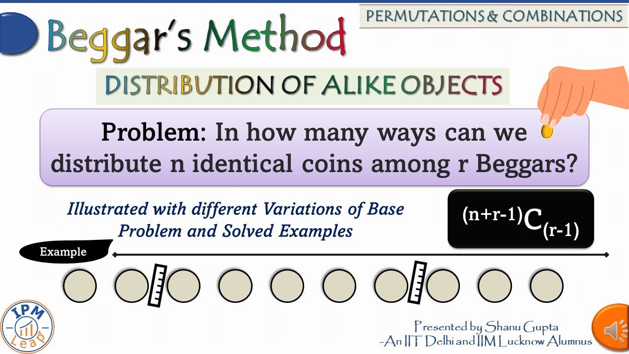 Beggar Method: Easy way to learn the scary formula (P&C - Distribution of alike objects)