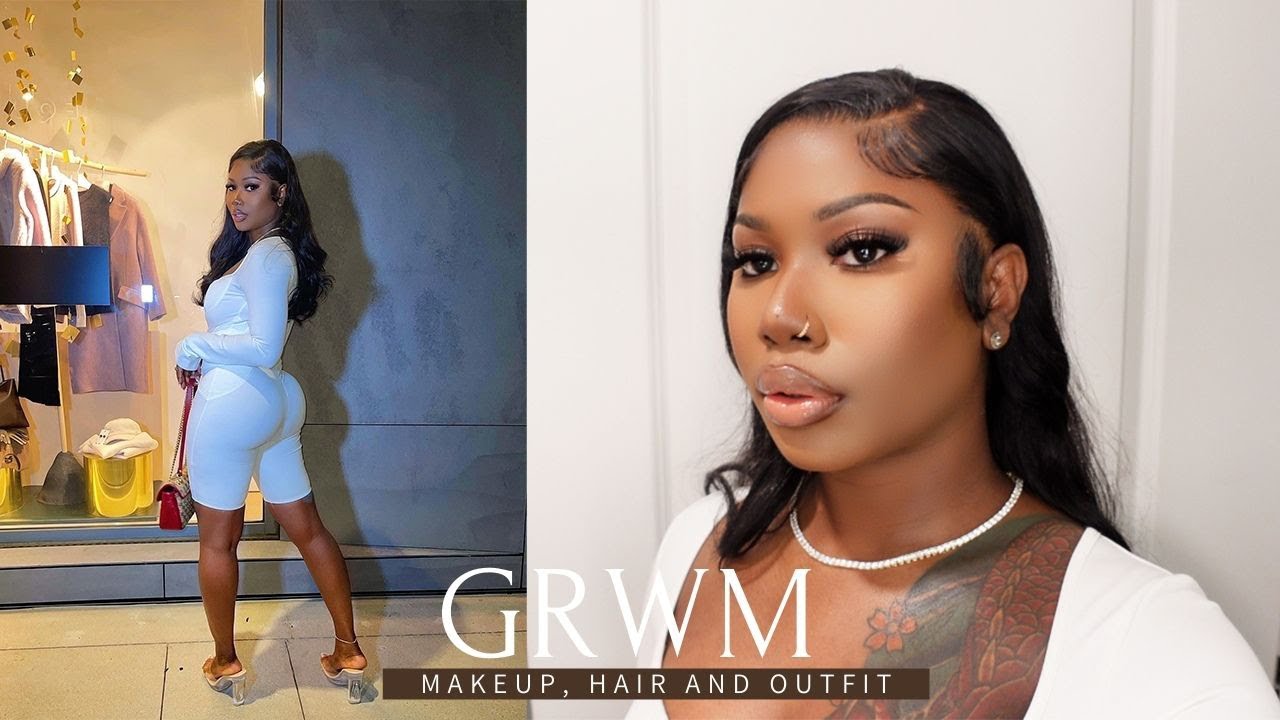 GRWM FOR GIRLS NIGHT OUT|MAKEUP,HAIR & OUTFIT