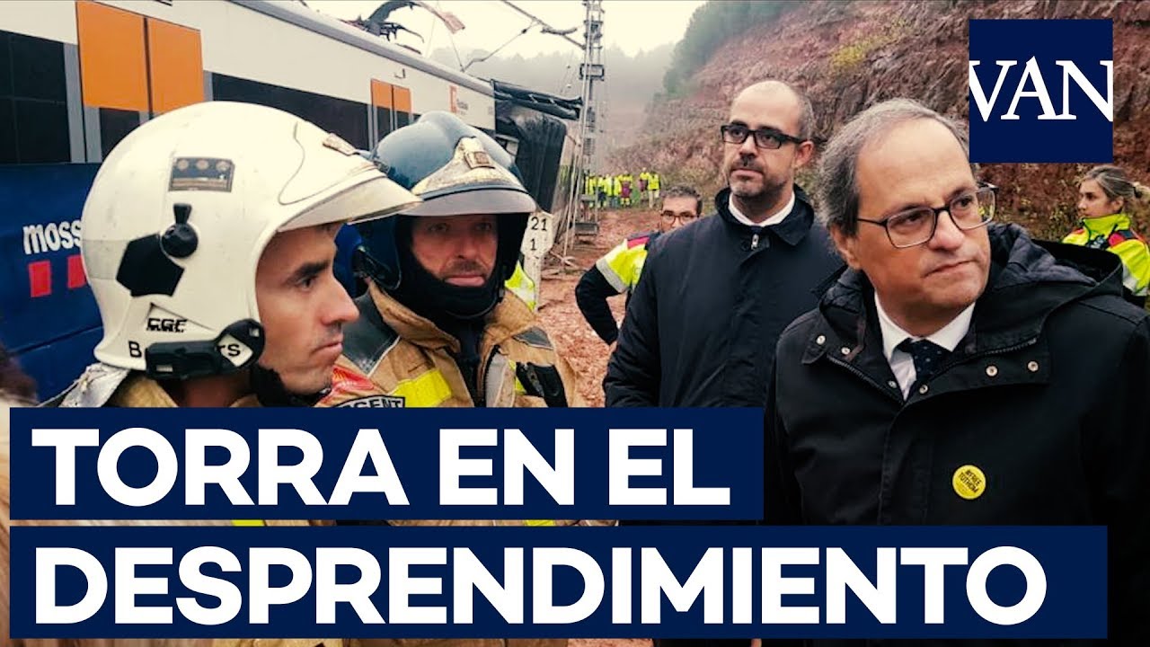 [DESCARRILAMIENTO RODALIES] Torra visita el lugar del desprendimiento