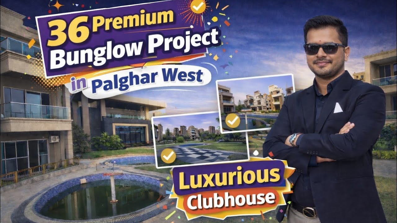 Luxury 4BHK Bunglows in Palghar West with Swimming pool & Clubhouse #palghar #bunglow #dreamhome 