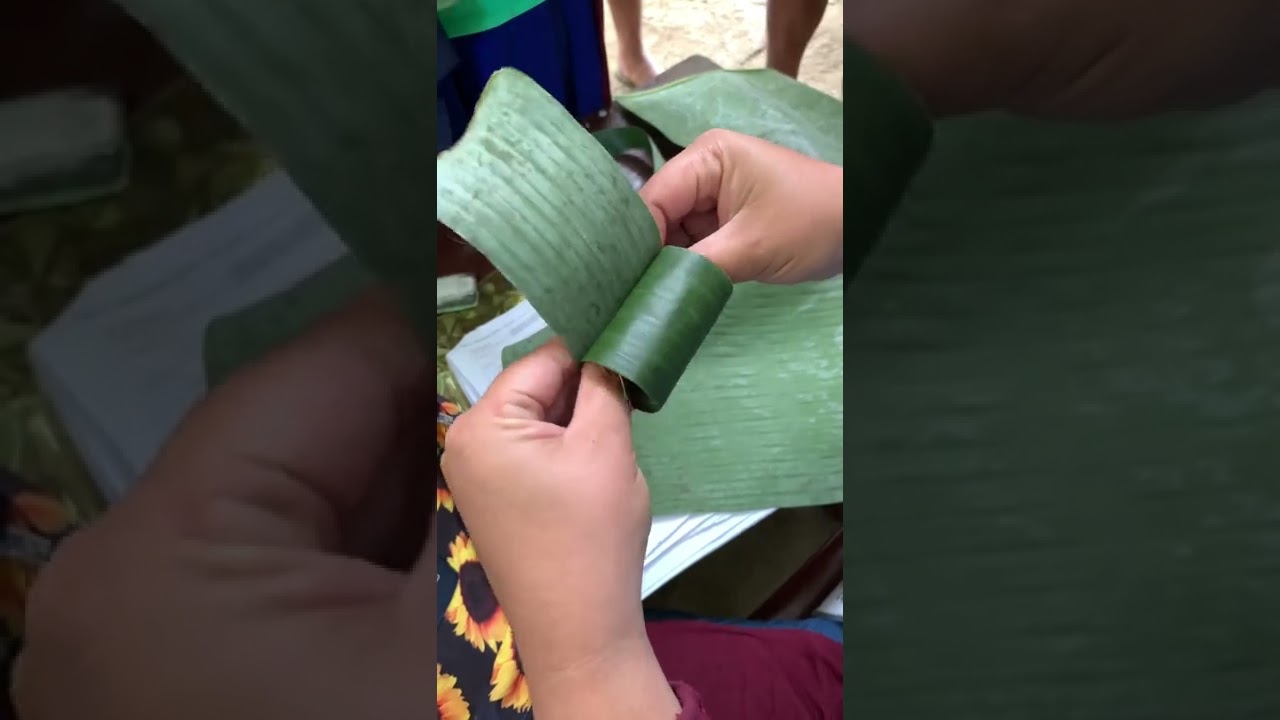 Making Banana Leaf Pots 👏🏻 #organicagriculture #leaf #pots #tesdaabotlahat #tesda #educational
