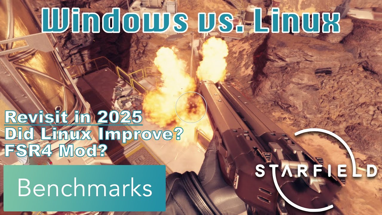 Starfield Benchmarks Linux vs. Windows (AMD Radeon RX 9070 XT)