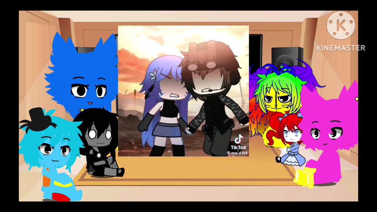 (poppy playtime chapter 4) reaccionan a player es  gacha ranbom parte 2