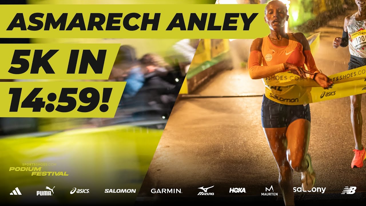 WOMEN'S 5K SPRINT FINISH - Asmarech Anley WINS Podium Festival In 14:59