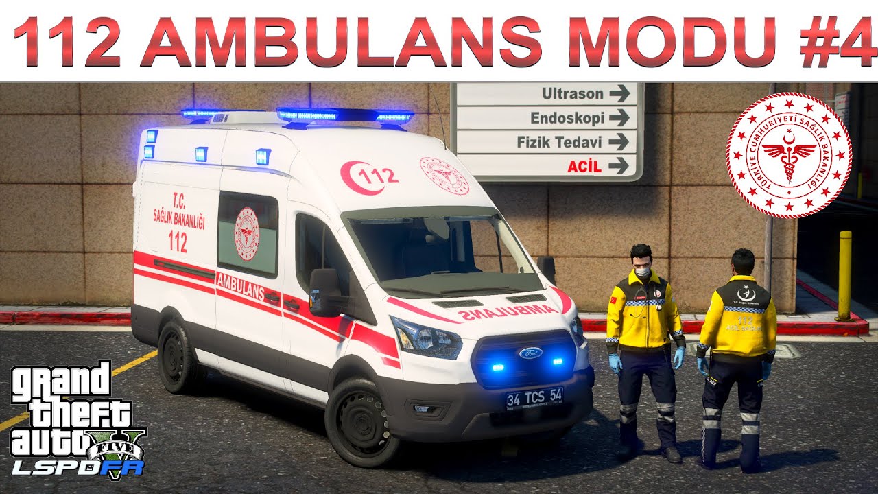 GTA 5 112 ACİL AMBULANS MODU #4 | FORD TRANSİT| LSPDFR