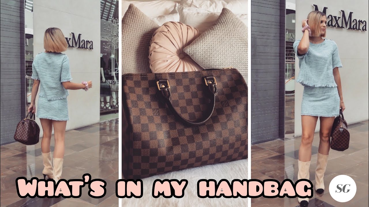 What's in my handbag *Louis Vuitton Speedy 30 Damier Ebene* | Sarah Geary