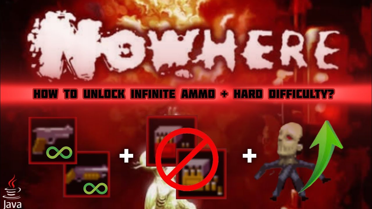 Nowhere (J2ME / Java) - How to Unlock INFINITE AMMO + HARD DIFFICULTY? + Brief Gameplay