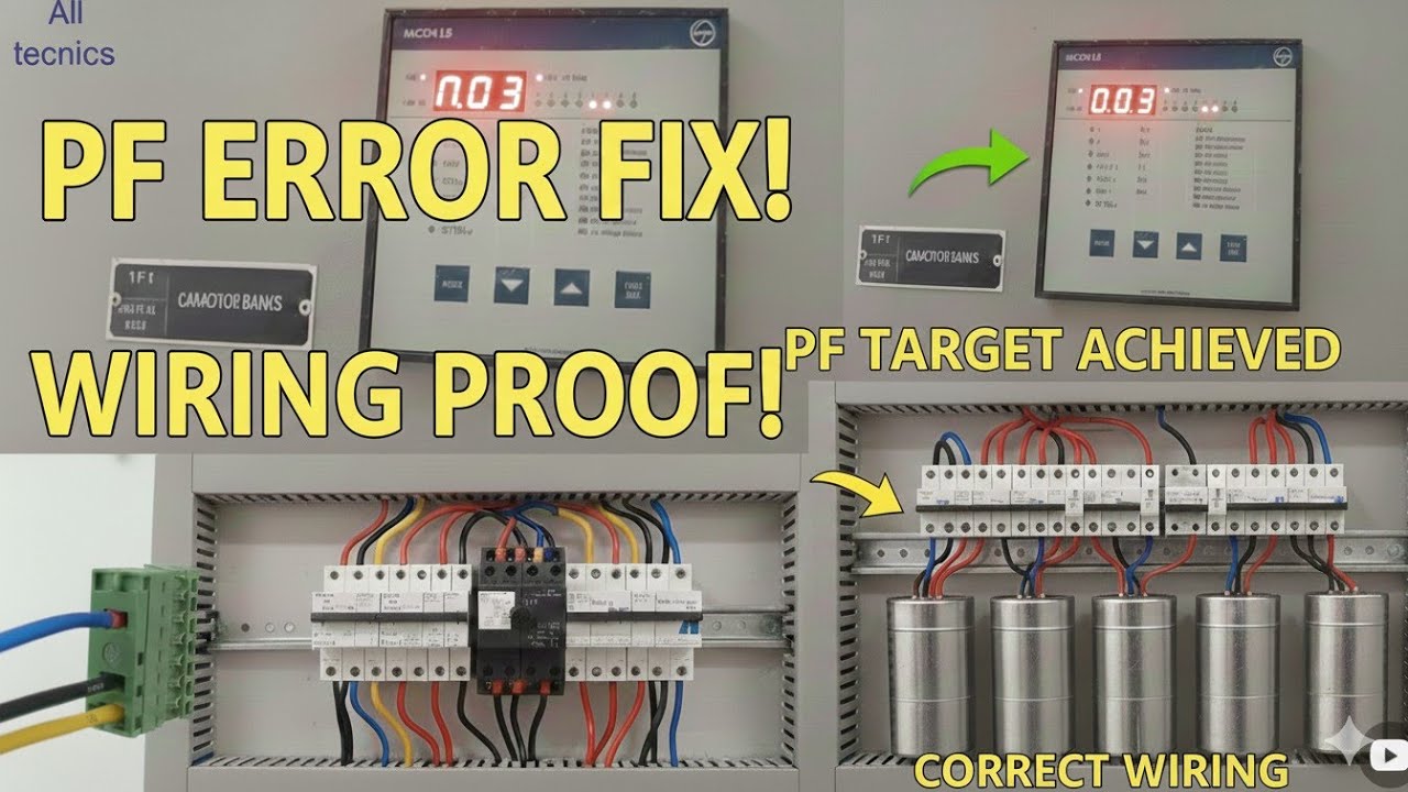 APFC Relay Error A.03 Solution | Target 0.99 PF Achieved with Correct Wiring ✅ // all tecnics 