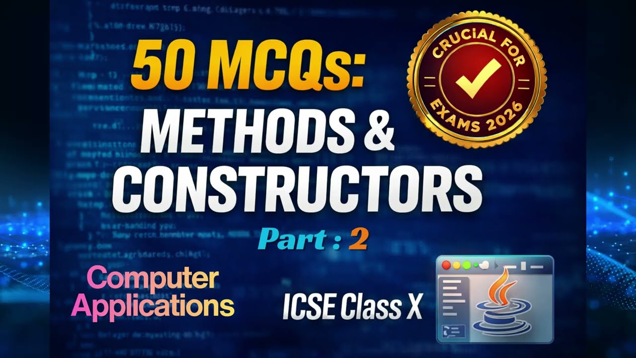 50 MCQs on Methods & Constructors | Part-2 | Java MCQ