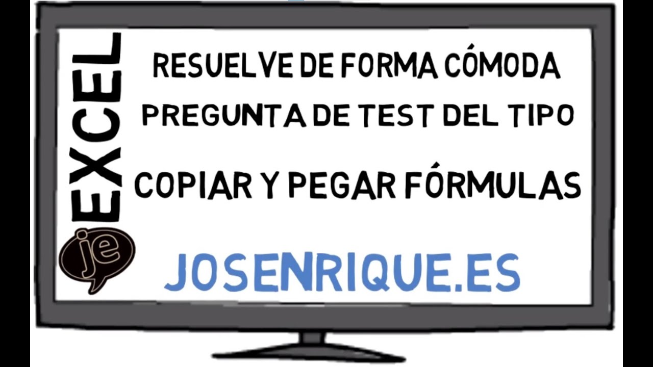 Copiar y pegar fórmulas 【Test EXCEL】 ¿Cómo resolver esta pregunta en exámenes de oposiciones?