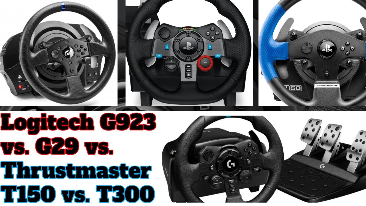 Logitech G923 vs. G29 vs. Thrustmaster T150 vs. T300 im Vergleichstest