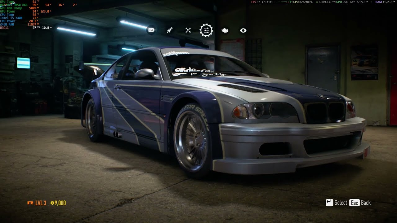 Need For Speed 2015 (1440p) on Windows 11 Pro i5 7th Gen 24gb Ram NVIDIA RTX 3050 8gb No Commentary