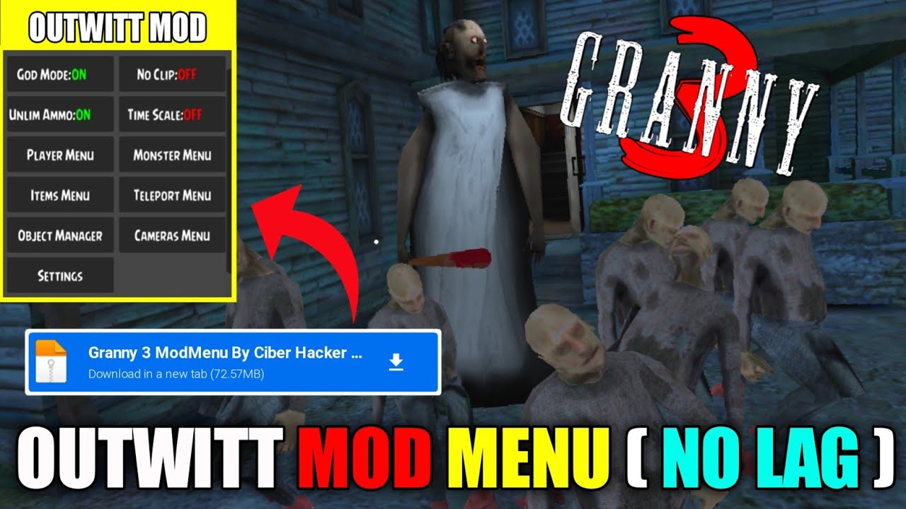 How to Download Granny Chapter 3 MOD MENU || Granny Chapter 3 ( NO LAG MOD ) apk download link