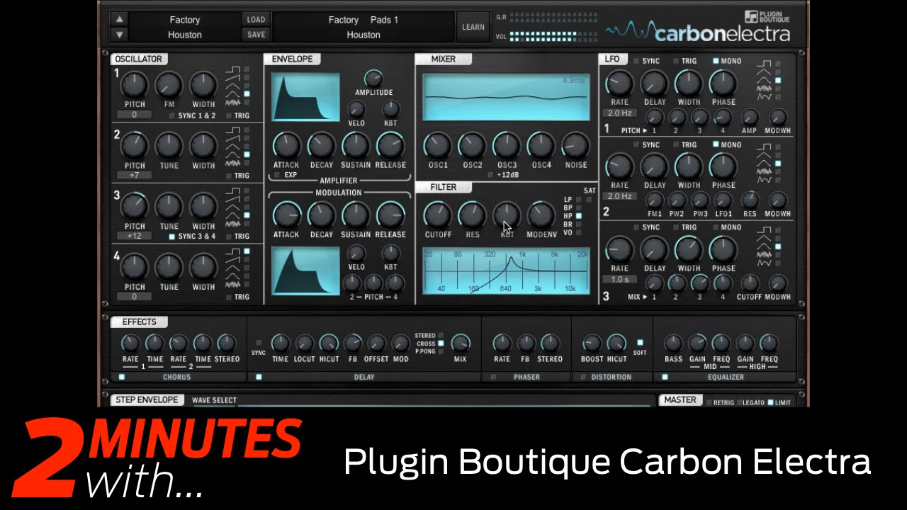 Plugin Boutique Carbon Electra VST/AU plugin in action