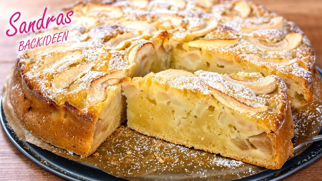 Apfelkuchen mit Joghurt - schnelles Rezept für einen frischen Apfelkuchen