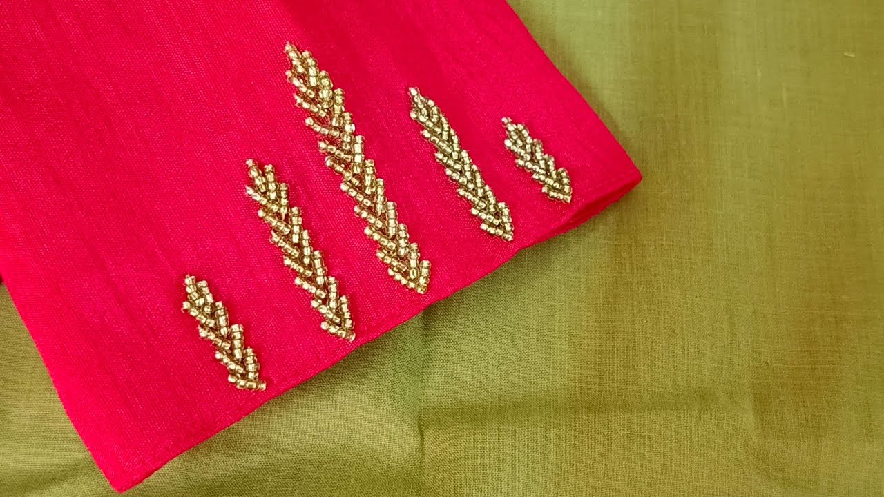 Easy Hand Embroidery Blouse #embroiderydesign#handmade#needlework#embroiderylove#embroiderytutorial