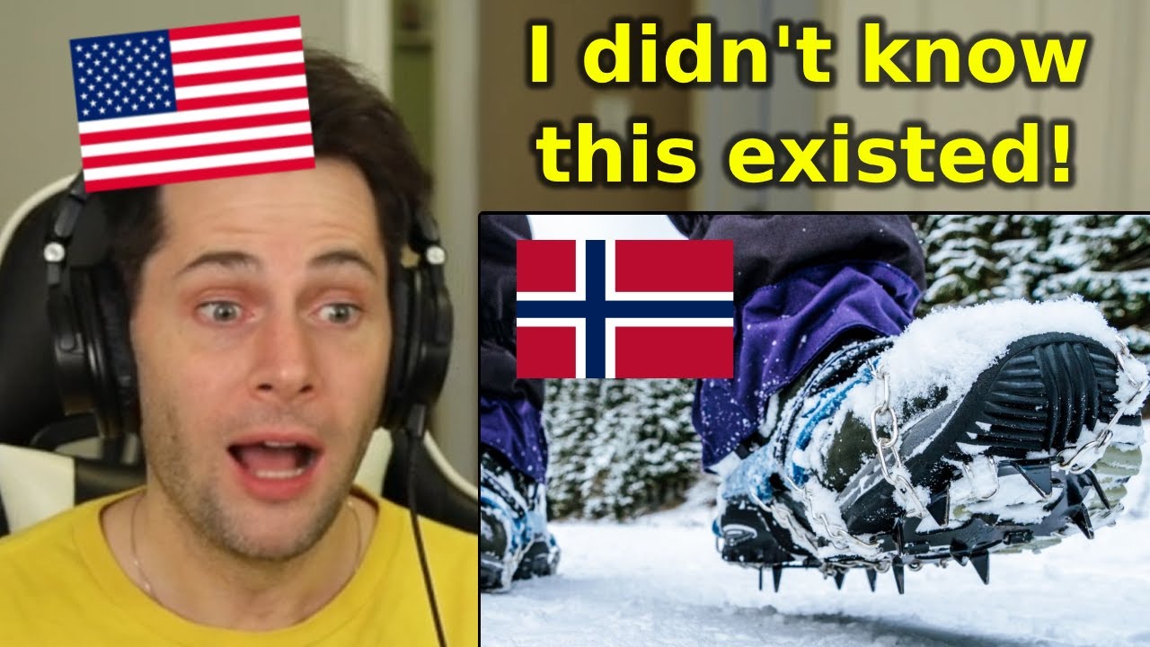American Reacts to How to Survive Winter in Norway