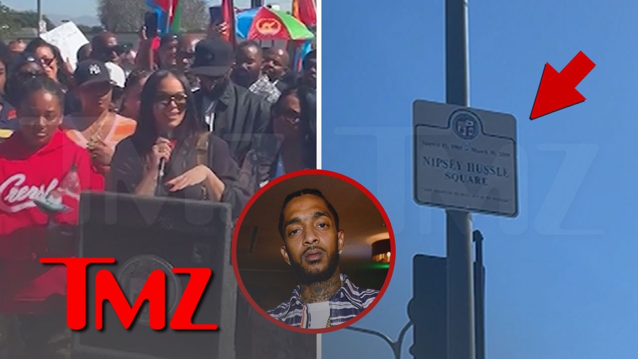 Lauren London's Emotional Tribute to Nipsey Hussle as LA Dedicates Intersection to Him | TMZ