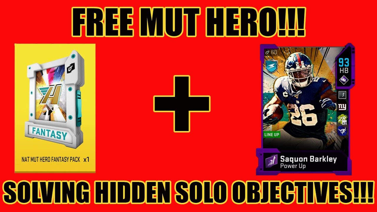 Free Mut Hero + Solving Hidden Solo Objectives! - Madden 20 Ultimate Team