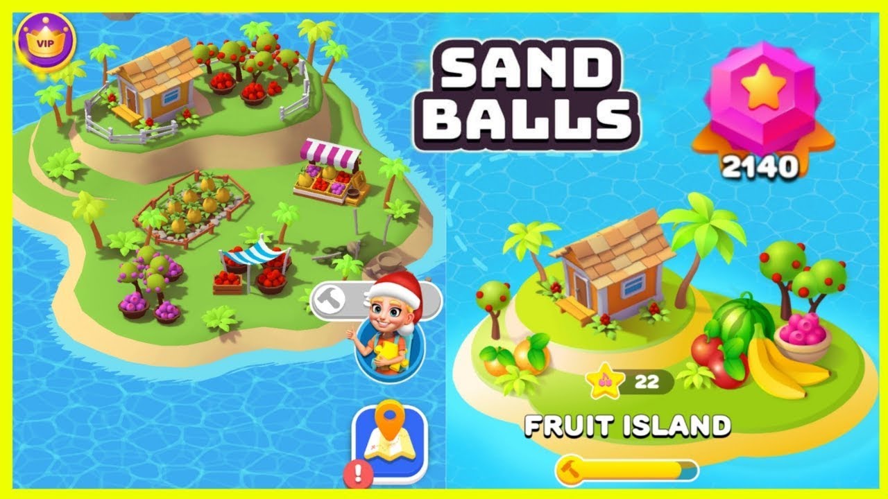 *NEW UPDATE* SAND BALLS FRUIT ISLAND CITY- Gameplay Walkthrough Level 191 TO 210 || All Levels