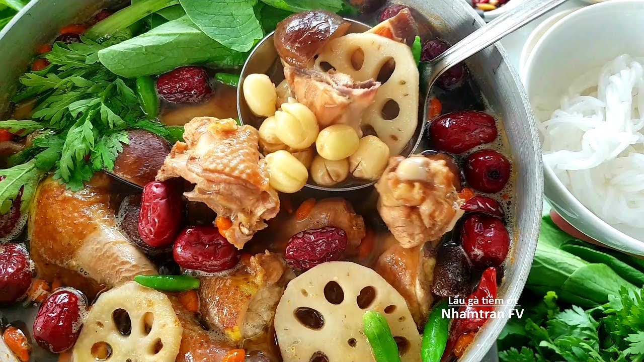 Cách nấu LẨU GÀ TIỀM ỚT món ngon tiệc gia đình tốt cho sức khỏe |Nhamtran FV