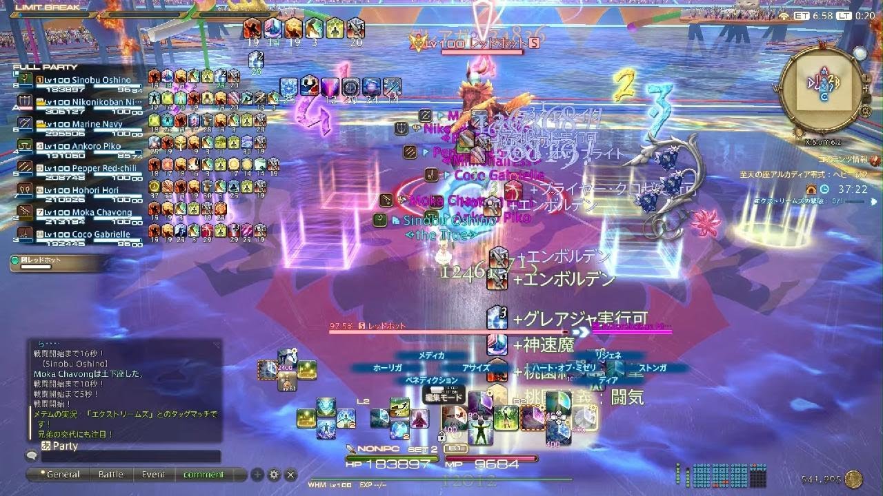 アルカディア 零式 ２層 白魔導師 インセインエアー２回目きたー赤青ごっちゃになっちゃった ファイナルファンタジーXIV
