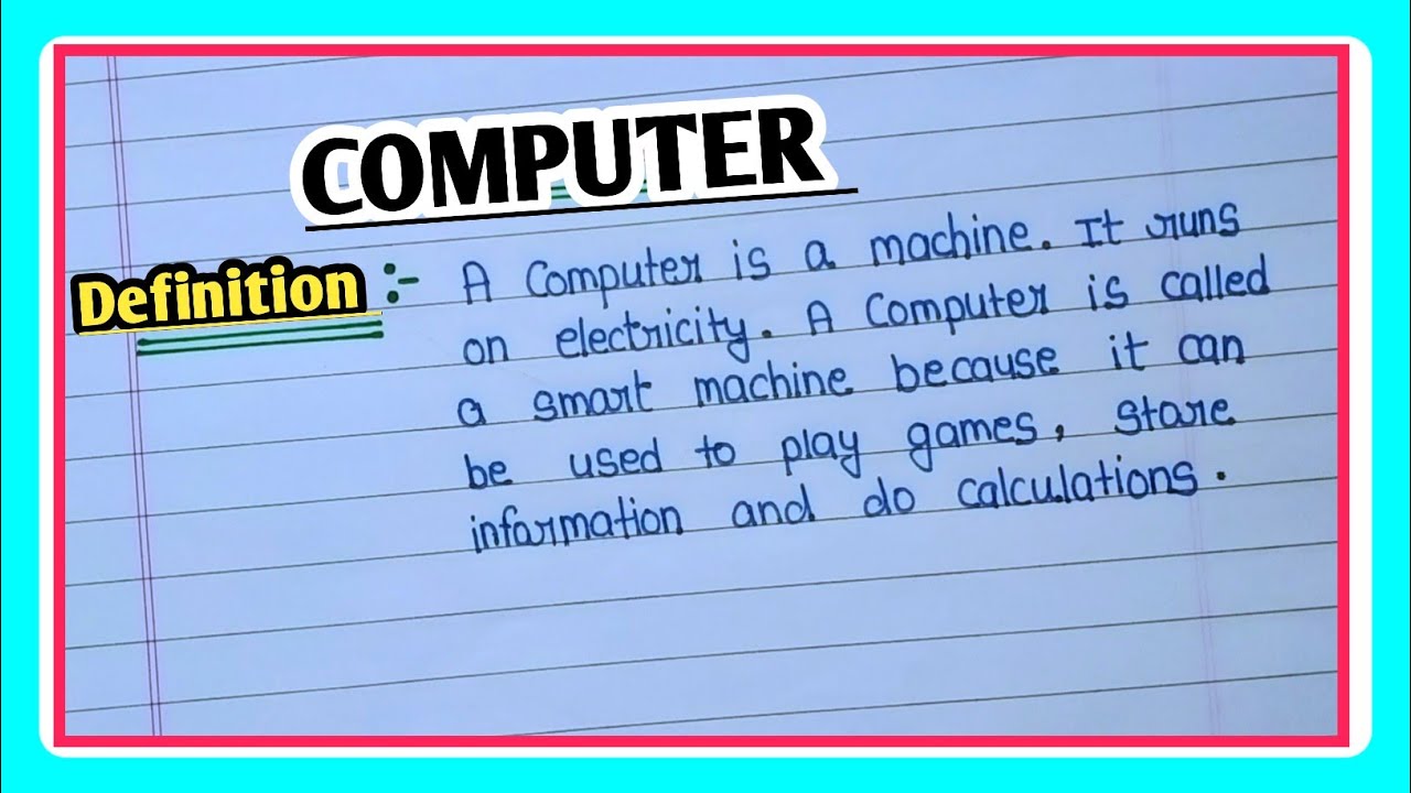 What is computer|Computer Definition|Computer Definition in english|Data Education|