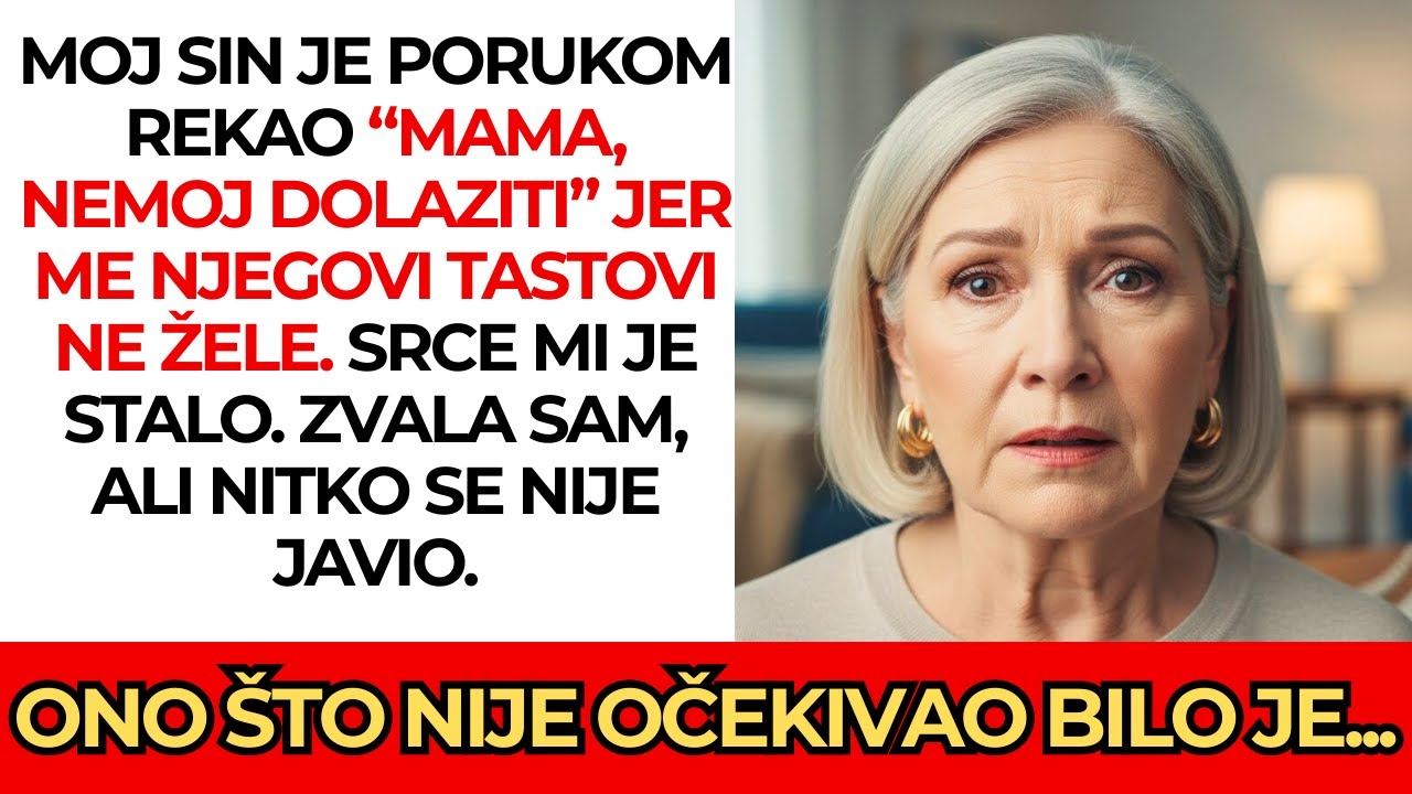 Moj sin je poslao poruku 📱: “Mama, nemoj dolaziti — moji tastovi te ne žele ovdje.” Pa sam nazvala☎️