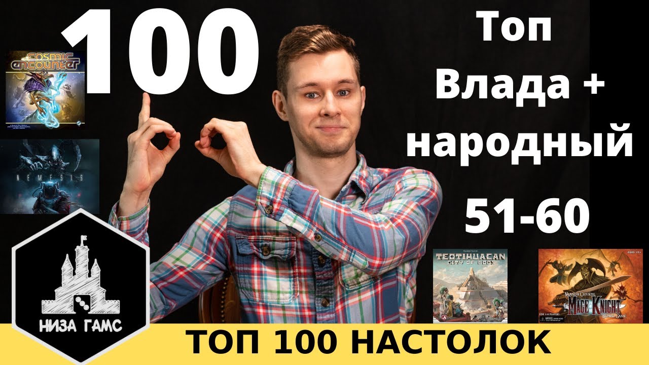 ТОП 100 ЛУЧШИХ НАСТОЛЬНЫХ ИГР. Часть 5: 51-60. Топ от Влада и народный рейтинг.