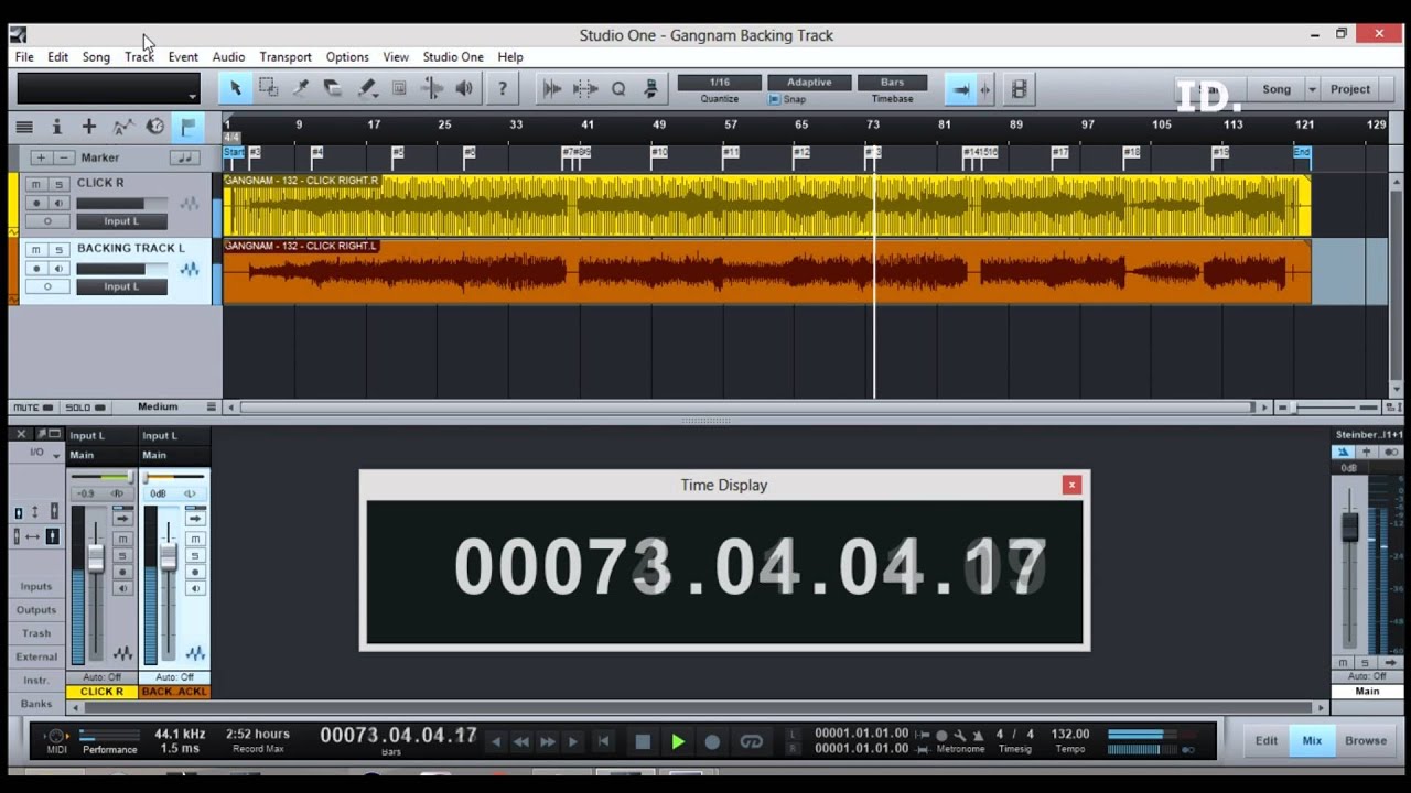 PSY - GANGNAM STYLE #BACKINGTRACK w/ Click (Right) 132 BPM