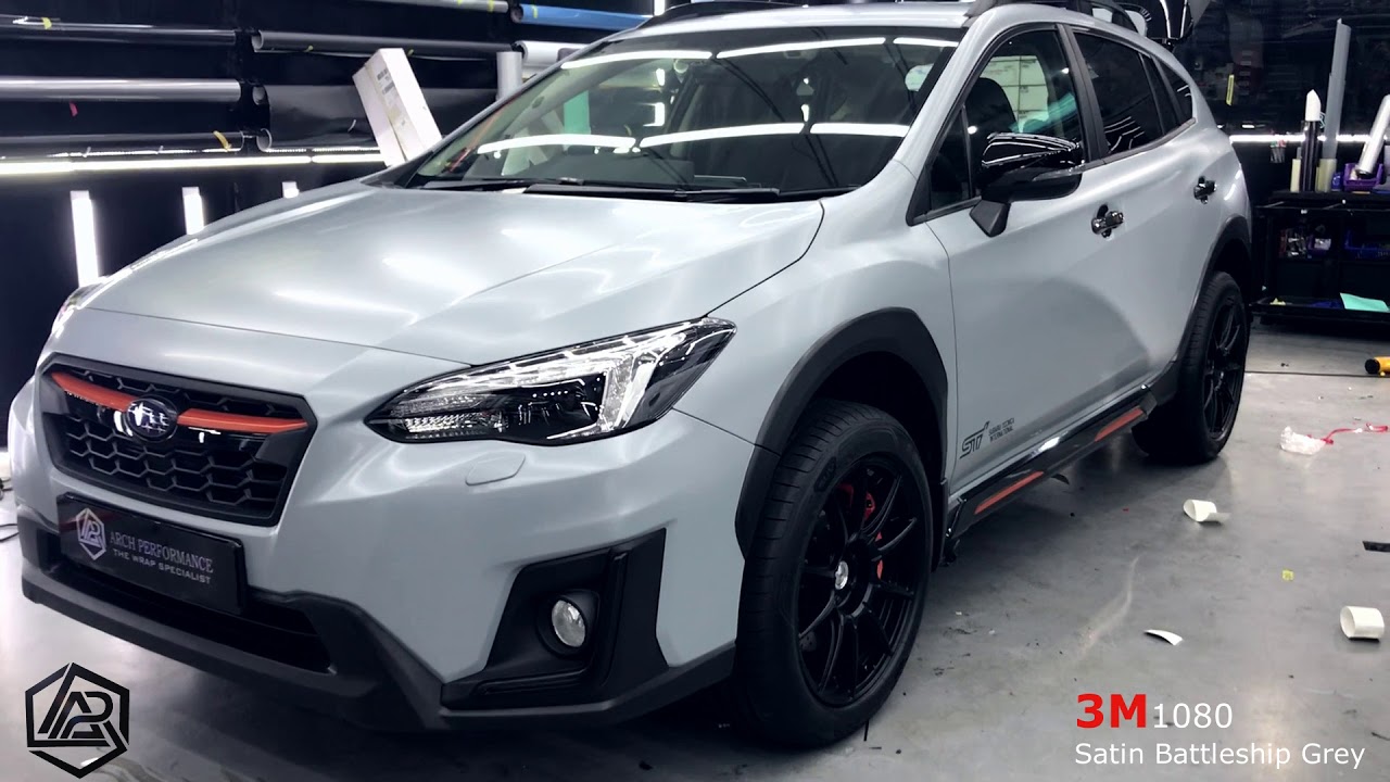 3M Satin Battleship Grey Full Wrap Subaru XV