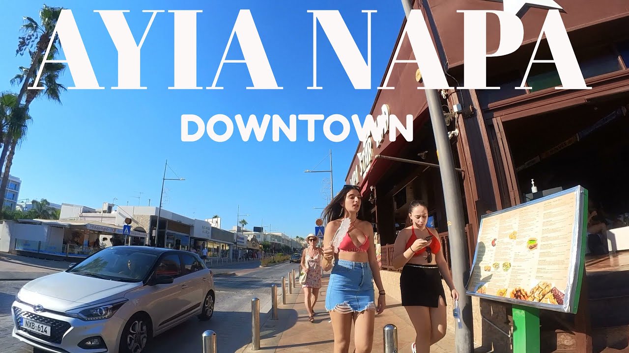 AYIA NAPA DOWNTOWN 4K WALK TOUR || AYIA NAPA CYPRUS