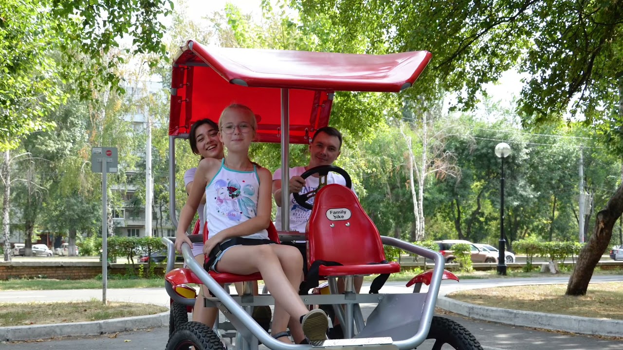 Веломобиль Familybike лето 2021. Презентация 1. Модель с одной скоростью и тентом