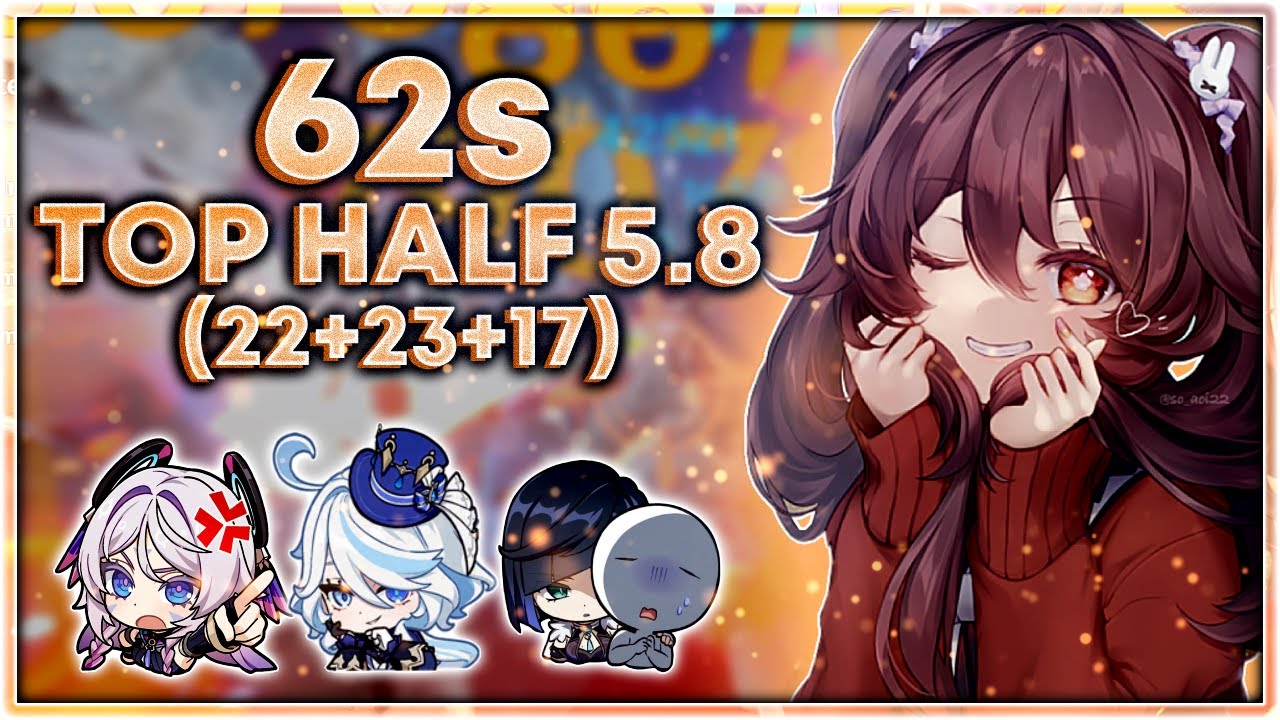 C1* Hu Tao 62s NEW 5.8 Abyss Top Half Speedrun | Genshin Impact