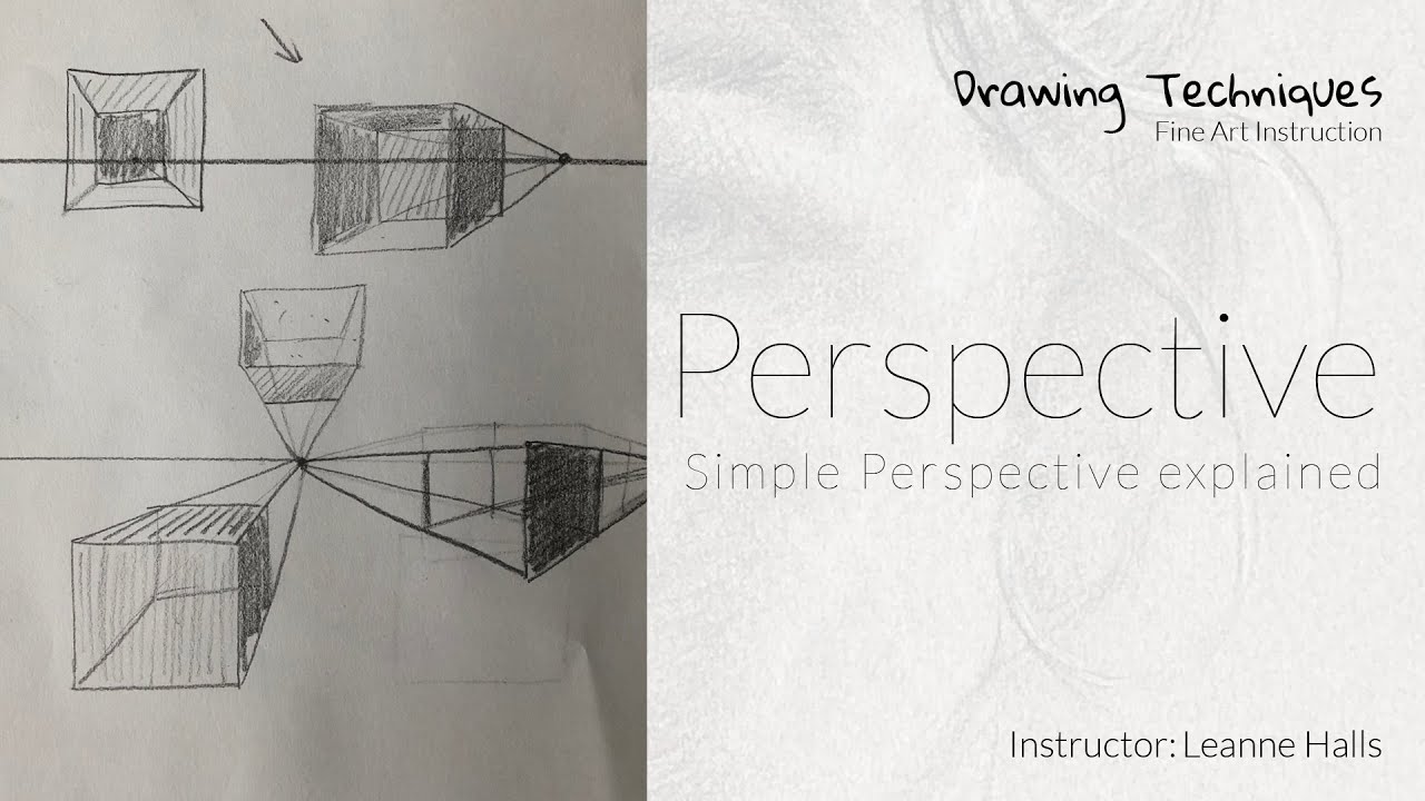 Drawing Technique - 04 - Drawing Perspective with simple geometric shapes