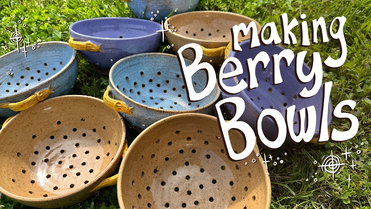 pottery berry bowls | wheel throwing, sculpting, glazing