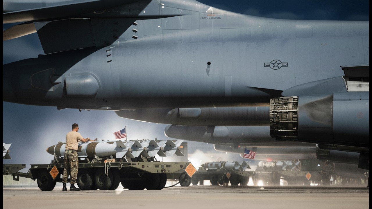US Air Force B-1 Bomber Long-Range Strike with KC-135 Scramble